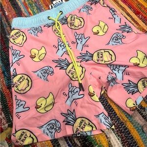 Neff Pink Kids Swim Trunks with Fun Graphics
